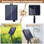 Coomoors Guirlande Lumineuse Exterieure Solaire avec 16 Ampoules, 8 M Blanc Chaud Chaîne Lumiere Exterieur 8 Modes IP65 Étanche 