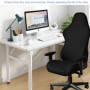 WIYETY Housse de chaise de gaming - Noir - Extensible - Pour ordinateur de jeu - Style racing - Chaise de bureau (noir, avec hou