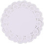 YKKJ Napperons Dentelle,Napperons Jetables en Papier 100 Pièces Dentelle Blanc du Papier Napperon Gâteau d'emballage Tapis de Pa