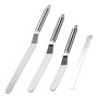 Vinabo Lot de 4 Spatules de Cuisine, Spatules à Glaçage Coudées en Acier Inoxydable, Spatule Sucrée Pour Glaçage de Gâteaux, Cup