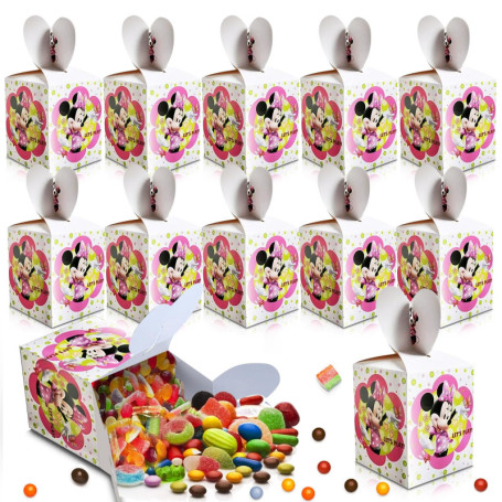 24pcs Boîtes,Fête Sac-cadeau, Boîtes de Fête d'anniversaire, Sac en Papier, Papier Cadeau pour Thème Décorations Réutilisable Sa