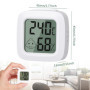 Vinabo 2 pièces Petit Thermomètre Hygromètre Intérieur Digital à Haute Précision, Indicateur Niveau de Confort pour Bureau,Chamb