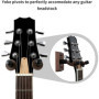 Lot de 2 supports muraux pour guitare, Support mural pour guitare en bois dur Neboic, Crochet de guitare en noyer noir, Accessoi