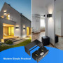 Kingwei 4 Pièces Applique Murale Interieur/Exterieur 20W Appliques Murales LED Noire 3000K Blanc Chaud avec Angle de Faisceau Ré
