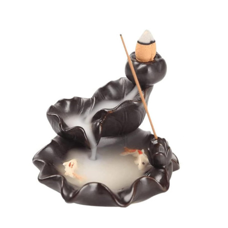 Zwenjuan Brûleur D'encens à Retour de Cascade Brûleur D'encens à Flux Inversé Waterfall Backflow Incense Burner Holder Brûleur p