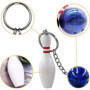 Zwenjuan Mini Bowling Porte-clés,4 Pièces Bowling Pin Ball Keychain Suspendus Ornement Porte-Clés Cadeau de Bowling,pour Anniver