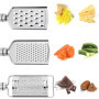 Râpe à Fromage et Zesteur en Acier Inoxydable,Set de 3 Râpes de Cuisine Multifonction pour Légumes,Citron,Gingembre,Lames Plates