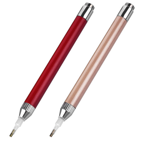 2 stylos lumineux pour peinture diamant avec lumières, pinceaux diamantés, stylos d'art diamantés, accessoires et outils d'art d