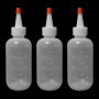 TIMJJG Lot de 3 flacons applicateurs en plastique pointus - Flacons transparents avec bouchon - Pour salon de coiffure - Accesso