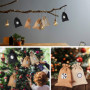 KATELUO 24 Calendrier de l'Avent-Sac en Tissu,24 Numérique Autocollants,DIY Noël Cadeaux Sacs à,Pendentifs de décorations Sacs, 