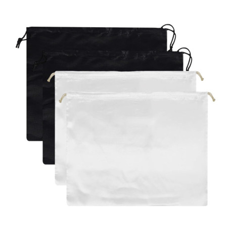 Sac à cordon anti-poussière 4 pièces, sac à chaussures, sac en soie, sac en tissu à cordon, sac à main, sac à poussière, sac de 