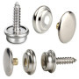 Gativs Bouton Pression à Visser 20 Pièces Snaps Fastener Vis Bouton Pression en Métal en Acier Inoxydable Vis en Métal Rivet a V