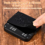 Gaethra Balance Café 2kg/0,1g Haute Précision, Balance de Cuisine Precision avec 6 Unités, Rechargeable USB-C, Tarage Automatiqu