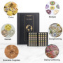 VFANDV Album de Collection de Pièces de Monnaie, 340 Poches Classeur Monnaie 4,5x4,5 cm/3,5x3,5 cm, Rangements pour Pièces de Mo
