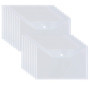 GOYADA Lot de 48 Pochette Porte Document A4 Transparente, Pochette Plastique A4 en Polypropylène avec Bouton pour l'organisation