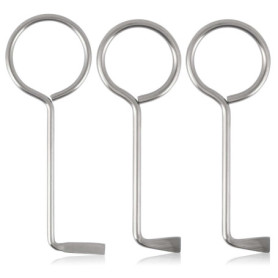 Lot de 3 clés à garnitures universelles professionnelles - En acier inoxydable - Clé à barbe - Clé universelle pour portes de ch