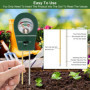 DELAESI Ph Metre Testeur Humidité Plante 3 en 1Testeur Ph Sol Testeur de Ph Testeur D'humidité pour Mesurer l'humidité la Fertil