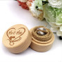 Nsiwem Boite alliance mariage 2 Pièces Mr&Mrs Boîte à Bagues en bois Boîte de Bague Anneau Boîte à Alliance rondin en Bois Organ