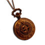 FENKOO Montre de Poche Rome Antique Motif Boussole Quartz Montre à Gousset Vintage Antique Montre Gousset chaîne de 78 cm
