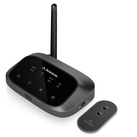 Avantree Oasis Plus 2 – Émetteur Bluetooth 5.3 pour TV avec Contrôle du Volume à Distance, aptX-Adaptive, et Passthrough pour Ba