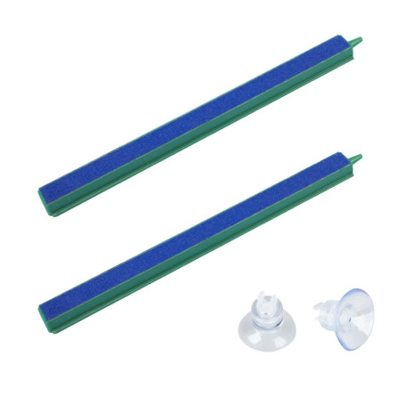 Lot de 2 diffuseurs de bulles de 30 cm pour tubes à oxygène, 2 paquets de pierres à air, diffuseurs de bulles pour aquarium, pom