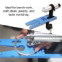 Étau de serrage d'établi avec fente en V pour établi - Fixation sur table pour la fabrication de bijoux, le sciage, le perçage (