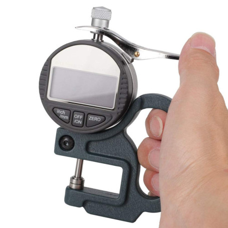 Jauge d'épaisseur Numérique, 0-12,7 mm Testeur de Mesureur d'épaisseur électronique,Mesureur Numérique du Micromètre d'épaisseur
