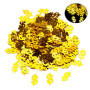 TOYANDONA 100pièces Confettis Forme De Doré Confettis Pailletés pour Décorations De Fête Anniversaires Et Noël Accessoires De Ta