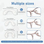 RYHHH 3 Pièces,Souple Plaquettes De Pont De Nez En u, 3 Tailles, Antidérapants Coussinets De Nez à Lunettes En Silicone,Avec Mic