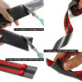 Film de Protection de seuil Universel en Fibre de Carbone pour Protection de Porte de Camion SUV Automobile (Fibre de Carbone No