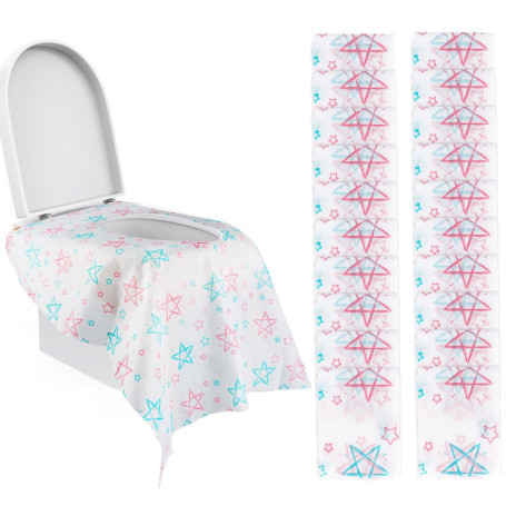 20 Pièces Protege Toilette Protege Cuvette WC Jetable Protection Toilettes Jetables Protege WC Jetable pour Enfants et Adultes p