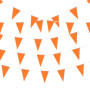 10M Orange Drapeaux Triangle Bunting de Partie Guirlande Fanion Tissu Pennant Banderole Coloré pour Fête Anniversaire Mariage No