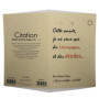CIT-1004 Carte Citation sur papier naturel fibré avec Enveloppe "Cette année je ne veux que du Champagne et des étoiles" Aloïs A