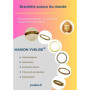 Yvelise Bracelet tressé femme - Jonc bouddhiste - Marron chocolat - 32