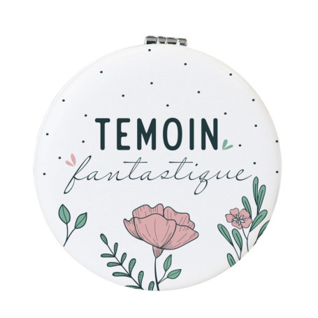 Manahia Miroir Cadeau Témoin - Témoin Fantastique - Annonce Témoin - Bijoux Témoin -Cadeau Mariage - Diamètre 7cm - Deux Faces D