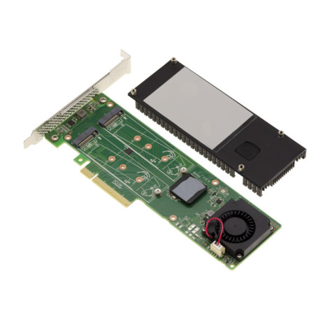 KALEA-INFORMATIQUE Carte contrôleur PCIe 3.0 x8 pour 2 SSD M.2 NVMe M Key HARWARE Raid 0 1 avec chipset Marvell 88NR2241B0