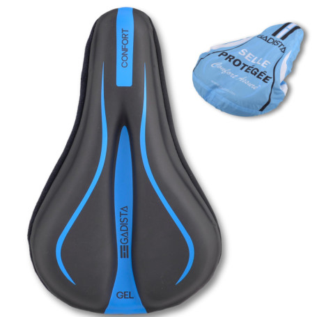 GADISTA France - Housse de Selle de Vélo en Gel, Couvre Selle Velo Ultra Confortable pour VTT, Vélo de Route, E-Bike, et Vélo Sp