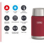Thermos ICON Food Jar - Récipient alimentaire de 0,71 l - Double paroi en acier inoxydable 18/8 - Garde au chaud et au froid - A