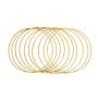 Rayher Anneaux en métal, doré, lot 10 pces, 15cm Ø, fil 3,5mm Ø, arts créatifs, floristique, décorations, mariage, cérémonies, c