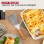 Fackelmann 31139 Pelle à lasagnes, pelle à pizza, pelle pizza, spatule pizza, spatule ajourée, spatule à lasagnes, ustensile de 