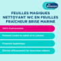 Dr. Beckmann Feuilles Magiques® – Nettoyant WC – Fraîcheur Brise Marine x20 feuilles