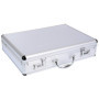 GRÄWE Mallette en aluminium avec compartiment pour documents, valise d'affaires avec serrure à combinaison - Argenté - Environ 1