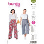 Patron Burda 6229 Pantalon femme et pantacourt à coulisse élastique jambes amples - du 32 au 42
