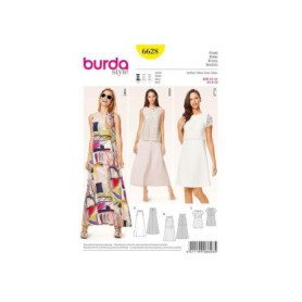 Burda B6628 Patron de Couture Robe Papier Blanc 19 x 13 x 1 cm