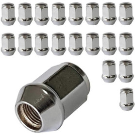 Lot de 20 écrous de roue coniques fermés M12 x 1,25 HEX19 compatibles avec Suzuki, Lada