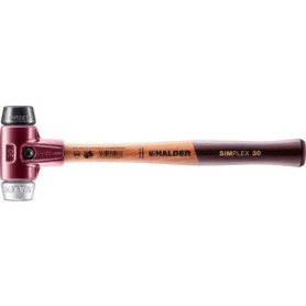 Simplex 3029.030 Marteau sans danger en caoutchouc et métal souple avec boîtier en fonte malléable et manche en bois de qualité 