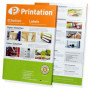 Printation Étiquettes universelles 70 x 67,7 mm - 300 etiquettes autocollantes blanches sur 25 feuilles blanches A4 3x4 12 70x67