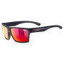 uvex Mixte Lgl 29 Lunettes De Soleil, Noir (Black Mat/Red), Taille Unique EU