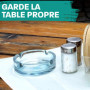 Praknu 6 Cendrier Verre Transparent - Empilables - Pour Intérieur et Extérieur - Cendrier En Verre Avec 4 Fentes