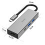 Hama Hub USB-C Garantie 10ans '00200107' (Multiport, 4 Ports, 2 USB-3.2 Gen 1, USB-C Mâle, HDMI™, Thunderbolt, Power Delivery, 5